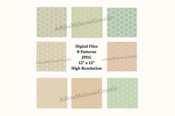 8 Boho Pastel Geometric Seamless Pattern: A Versatile Design for Creative Projects