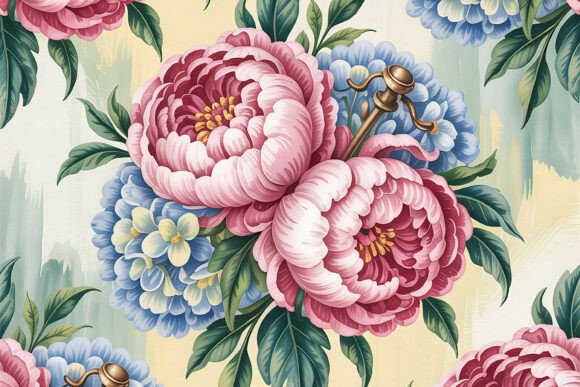 Artistic Painted Peony Floral Art: A Fusion of Nature and Elegance