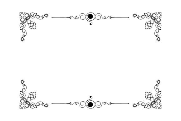 Black Vintage Decorative Ornament and De