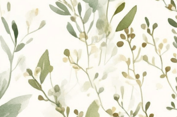 Elegant Green Botanical Watercolor: A Timeless Addition to Creative Projects