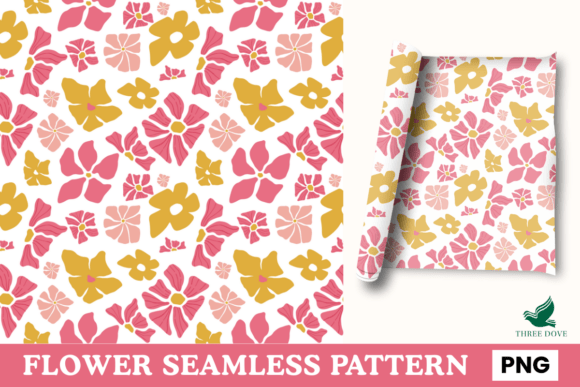 Flower Seamless Pattern - 12: A Versatile Digital Design for Creative Projects