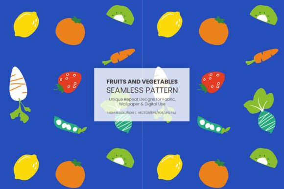 Fruits and Vegetables Seamless Pattern: A Creative Resource for Every Project