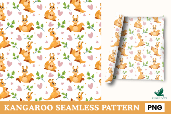 Kangaroo Seamless Pattern - 01: A Versatile Digital Design for Creative Projects