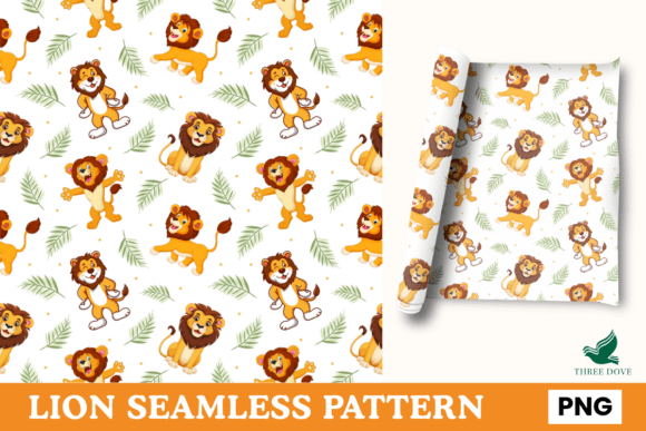 Lion Seamless Pattern - 01: A Versatile Digital Resource for Creative Projects