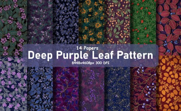 Luxurious Leaf Pattern Dark Background