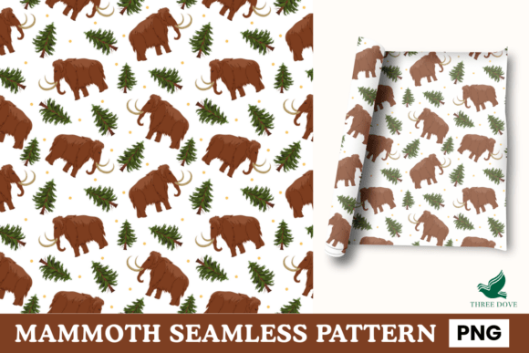 Mammoth Seamless Pattern - 05