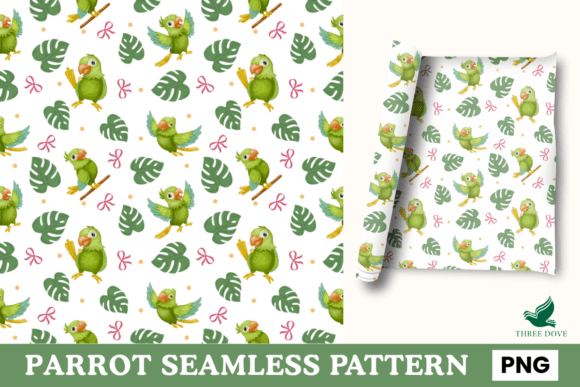 Parrot Seamless Pattern - 08
