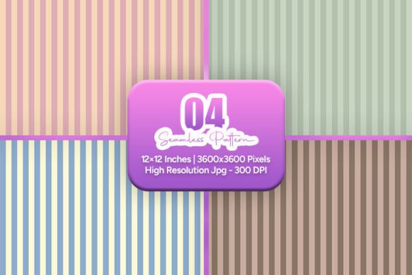 Pastel Retro Striped Seamless Set: A Versatile Design Resource for Creative Professionals