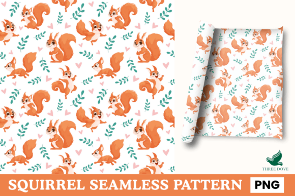 Squirrel Seamless Pattern - 08