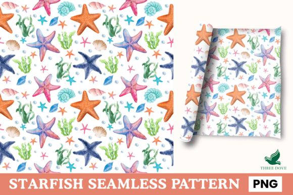 Starfish Seamless Pattern - 09